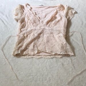 Baby Pink Lace Top